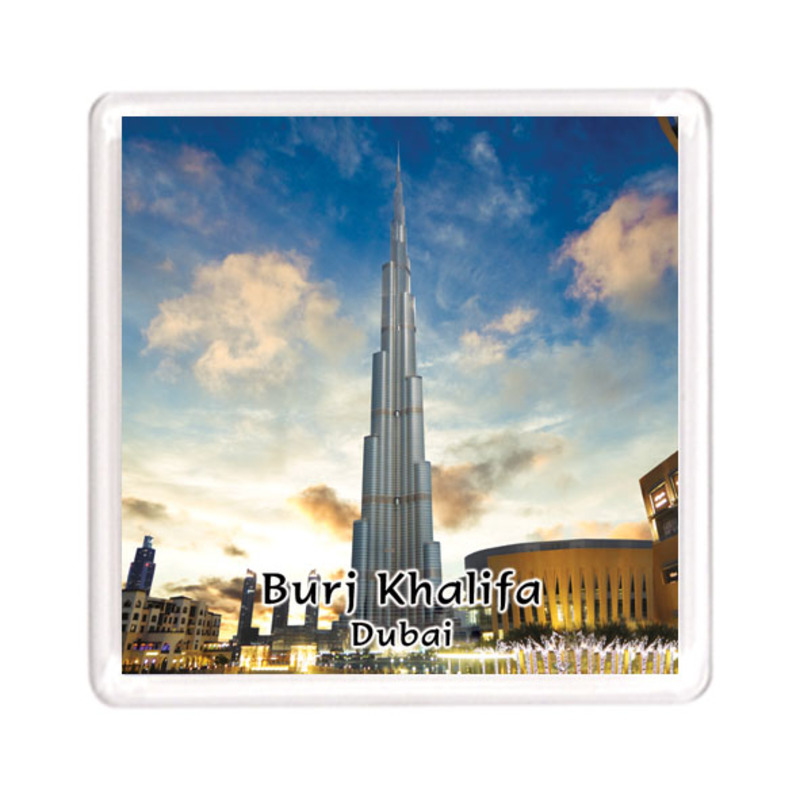 Ajooba Dubai Souvenir Magnet Burj Khalifa 0012, Transparent