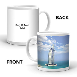 Ajooba Dubai Souvenir Mug Burj Al Arab 0065, White