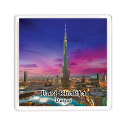 Ajooba Dubai Souvenir Magnet Burj Khalifa 0051, Transparent
