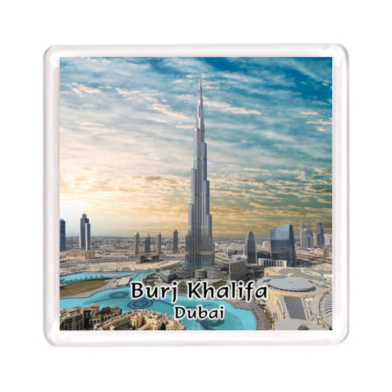 Ajooba Dubai Souvenir Magnet Burj Khalifa 0036, Transparent