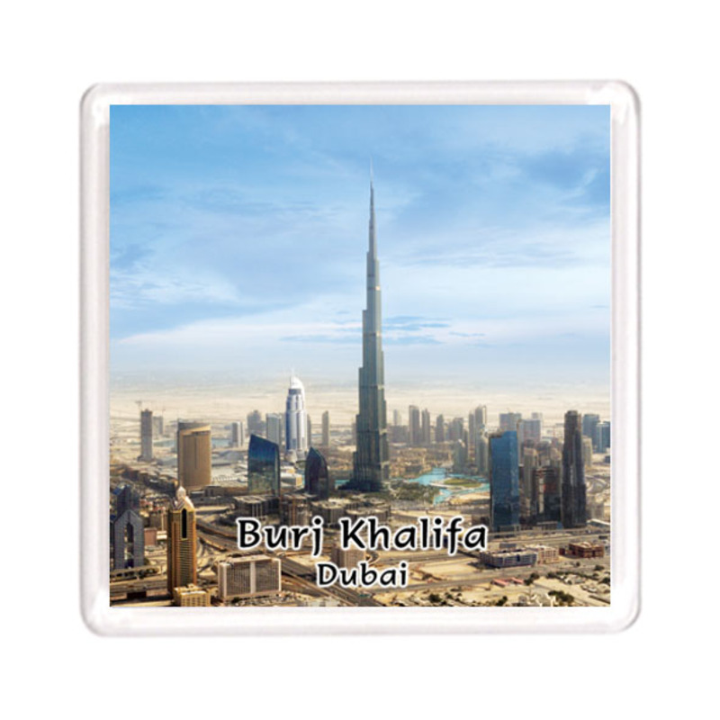 Ajooba Dubai Souvenir Magnet Burj Khalifa 0025, Transparent