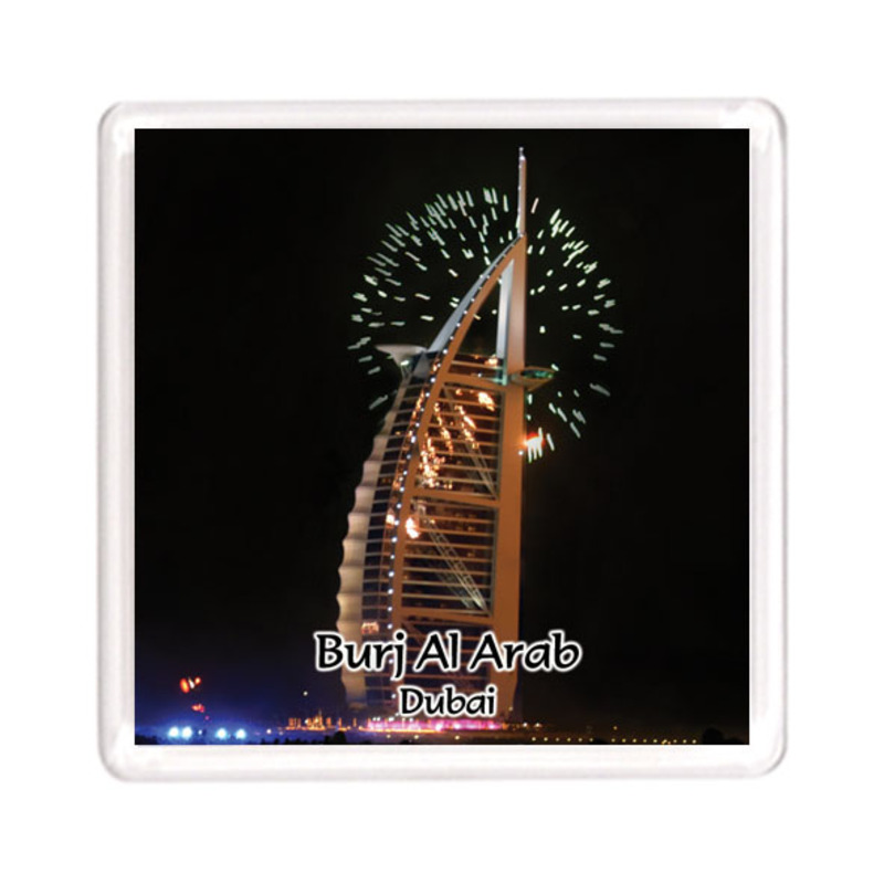 Ajooba Dubai Souvenir Magnet Burj Al Arab 0047, Transparent