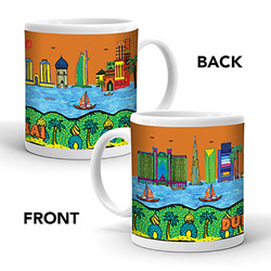 Ajooba Dubai Art Mug 25, White