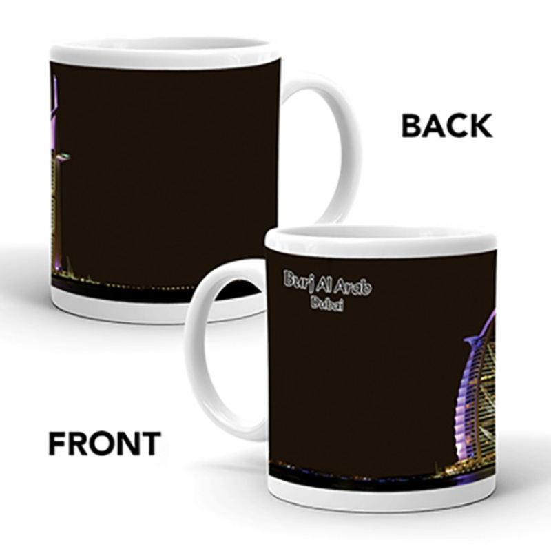 Ajooba Dubai Souvenir Mug Burj Al Arab 0018, White