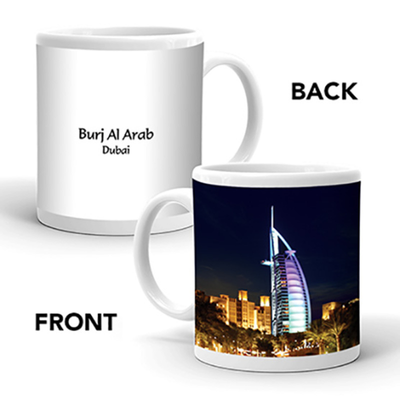 Ajooba Dubai Souvenir Mug Burj Al Arab 0050, White