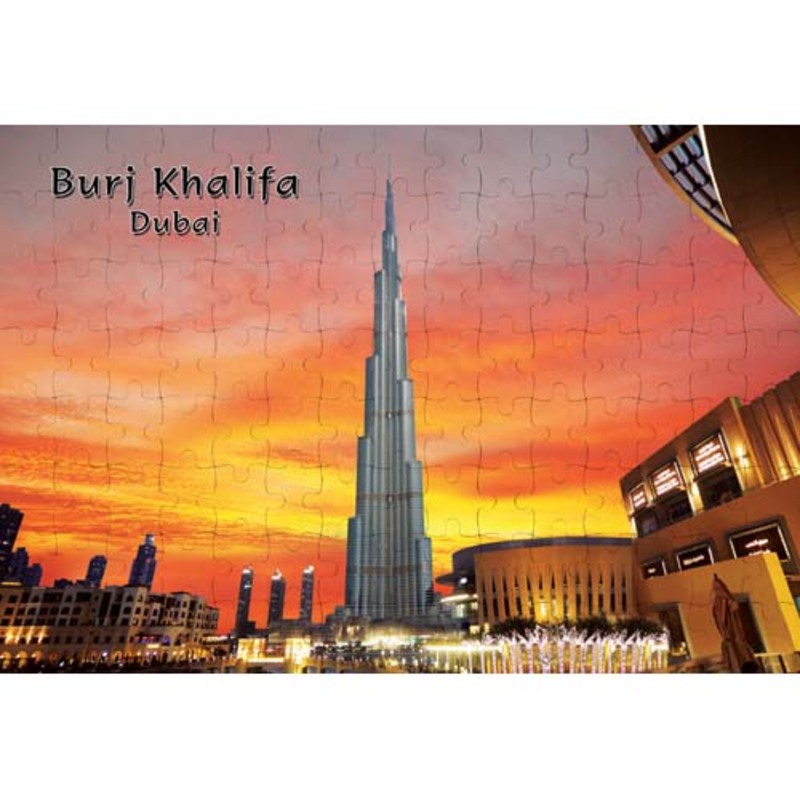 Ajooba Dubai Souvenir Puzzle Burj Khalifa 0008, White