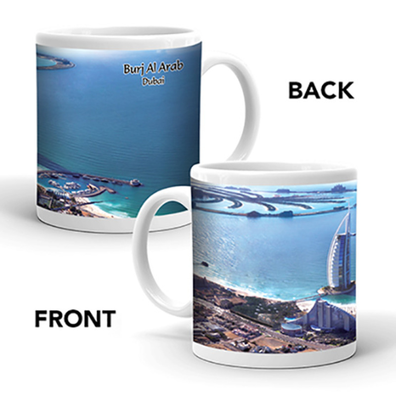 Ajooba Dubai Souvenir Mug Burj Al Arab 0003, White