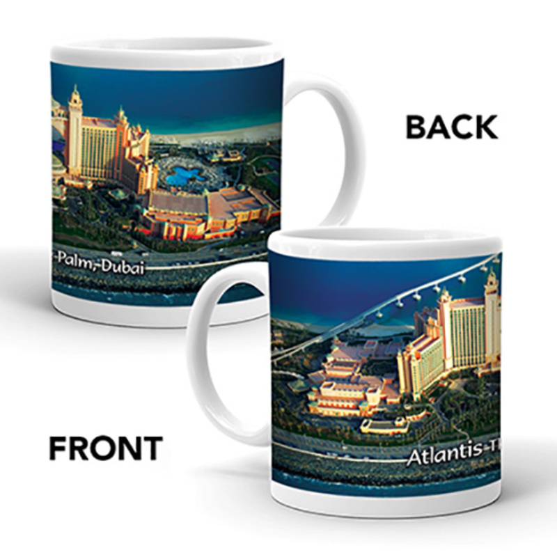 Ajooba Dubai Souvenir Mug Atlantis 0001, White