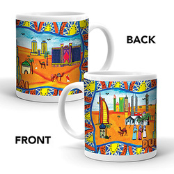 Ajooba Dubai Art Mug B54, White