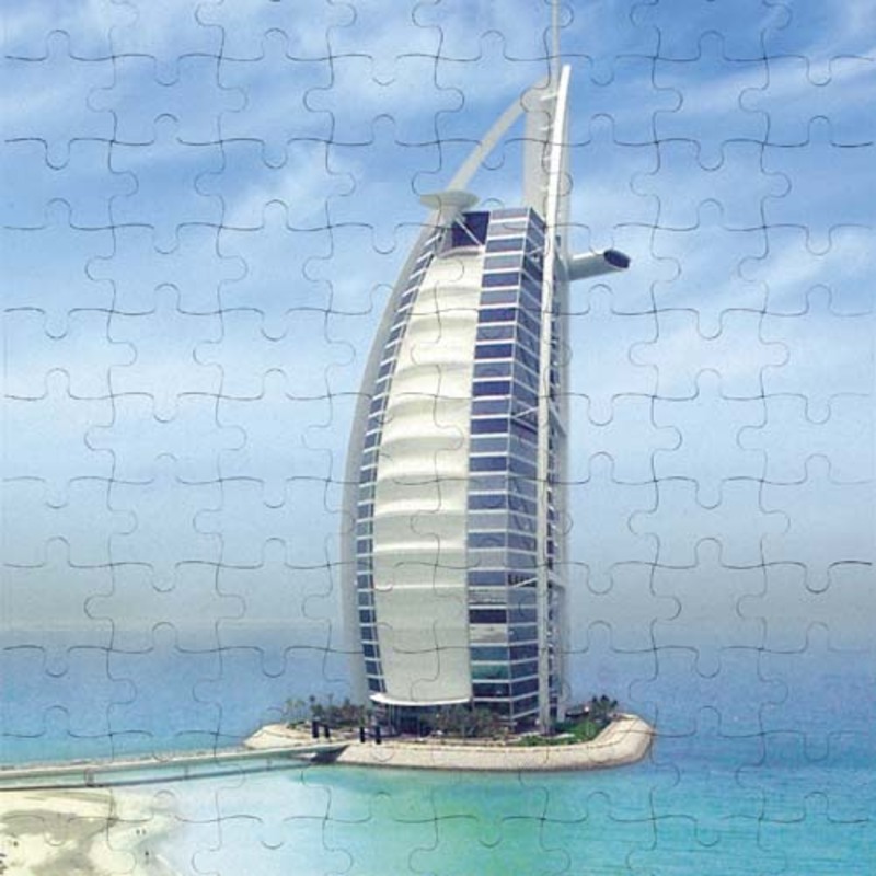 Ajooba Dubai Souvenir Puzzle Burj Al Arab 0057, White