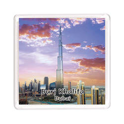 Ajooba Dubai Souvenir Magnet Burj Khalifa 0002, Transparent