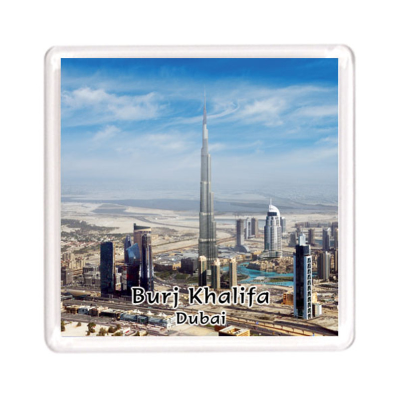 Ajooba Dubai Souvenir Magnet Burj Khalifa 0027, Transparent