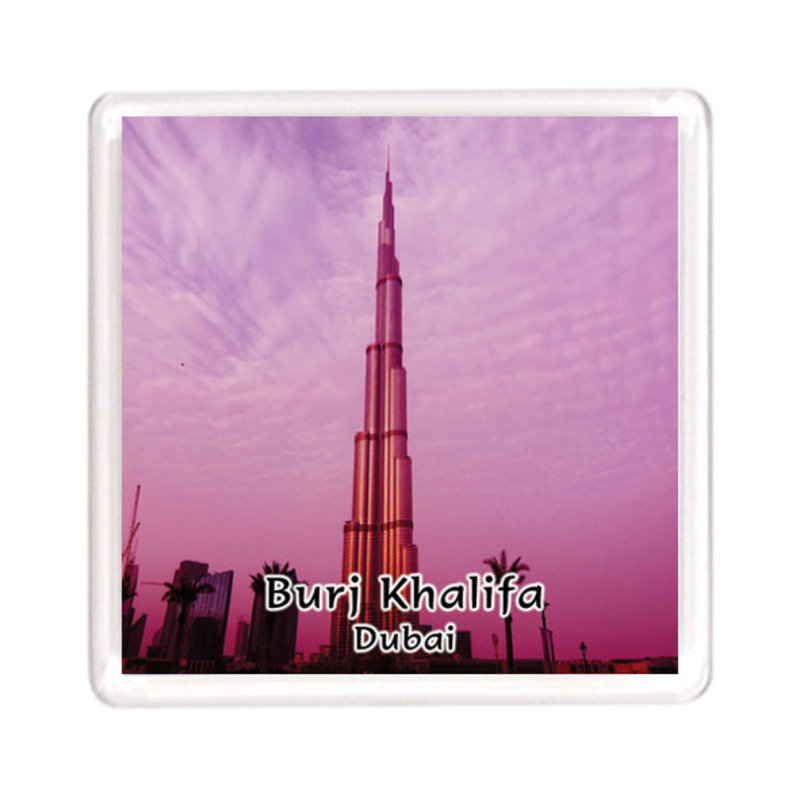 Ajooba Dubai Souvenir Magnet Burj Khalifa 0064, Transparent