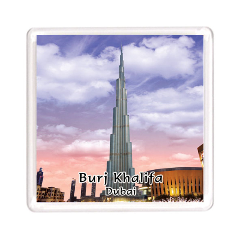 Ajooba Dubai Souvenir Magnet Burj Khalifa 0024, Transparent