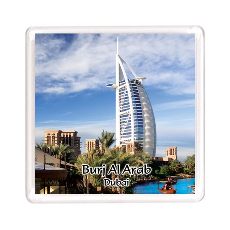 Ajooba Dubai Souvenir Magnet Burj Al Arab 0034, Transparent