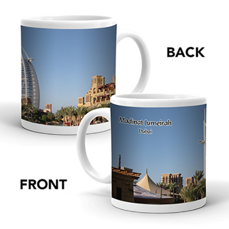 Ajooba Dubai Souvenir Mug Burj Al Arab 0054, White