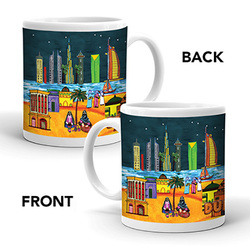 Ajooba Dubai Art Mug 20, White