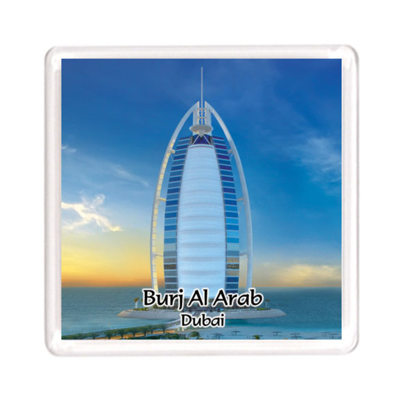 Ajooba Dubai Souvenir Magnet Burj Al Arab 0002, Transparent