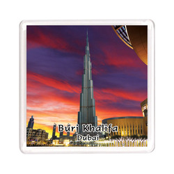 Ajooba Dubai Souvenir Magnet Burj Khalifa 0011, Transparent
