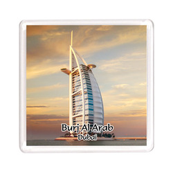Ajooba Dubai Souvenir Magnet Burj Al Arab 0029, Transparent