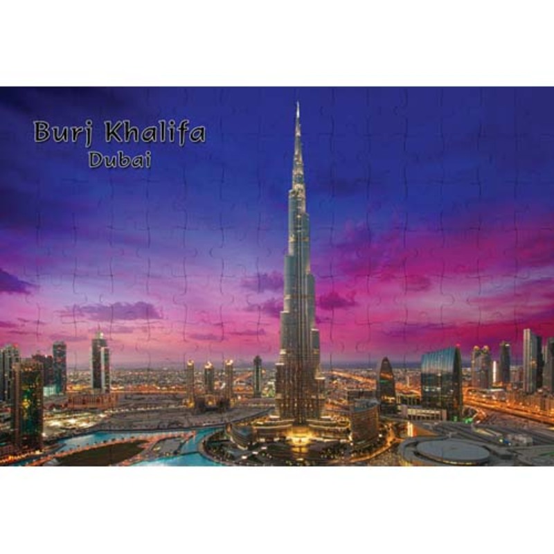 Ajooba Dubai Souvenir Puzzle Burj Khalifa 0051, White