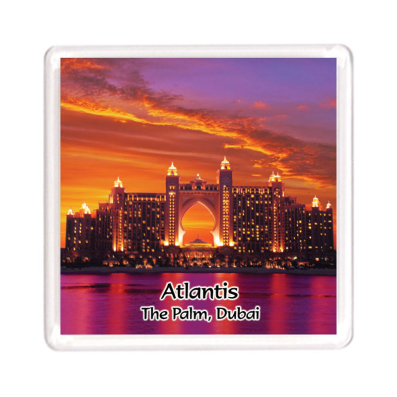 Ajooba Dubai Souvenir Magnet Atlantis 0011, Transparent