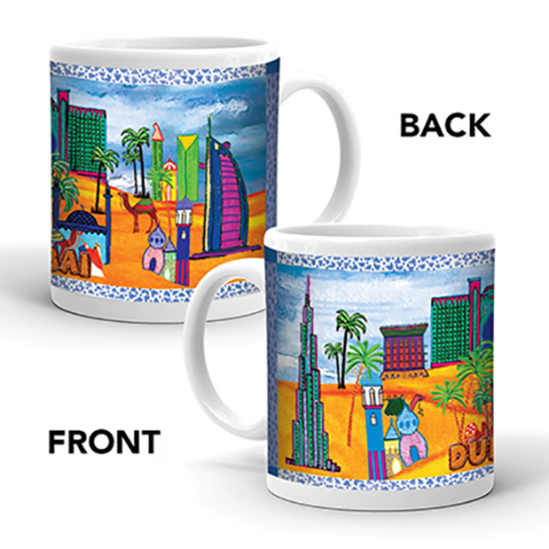 Ajooba Dubai Art Mug B65, White