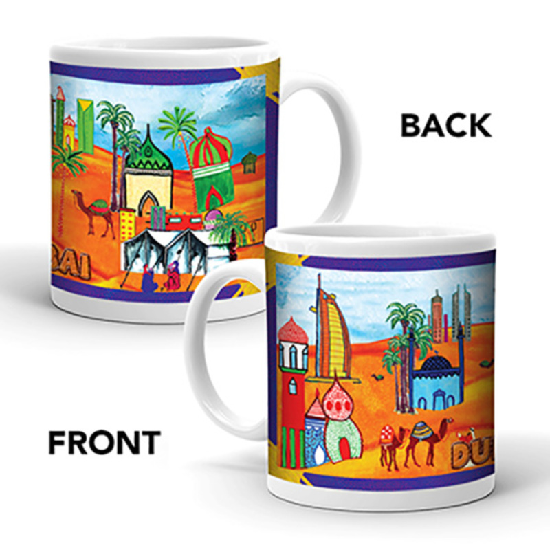 Ajooba Dubai Art Mug B46, White