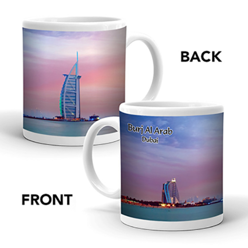 Ajooba Dubai Souvenir Mug Burj Al Arab 0048, White