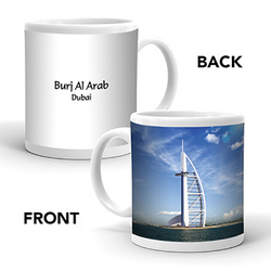 Ajooba Dubai Souvenir Mug Burj Al Arab 0039, White