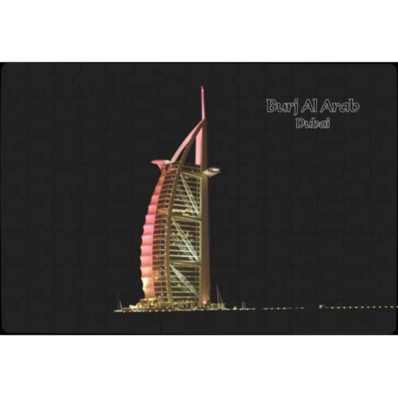 Ajooba Dubai Souvenir Puzzle Burj Al Arab 0020, White