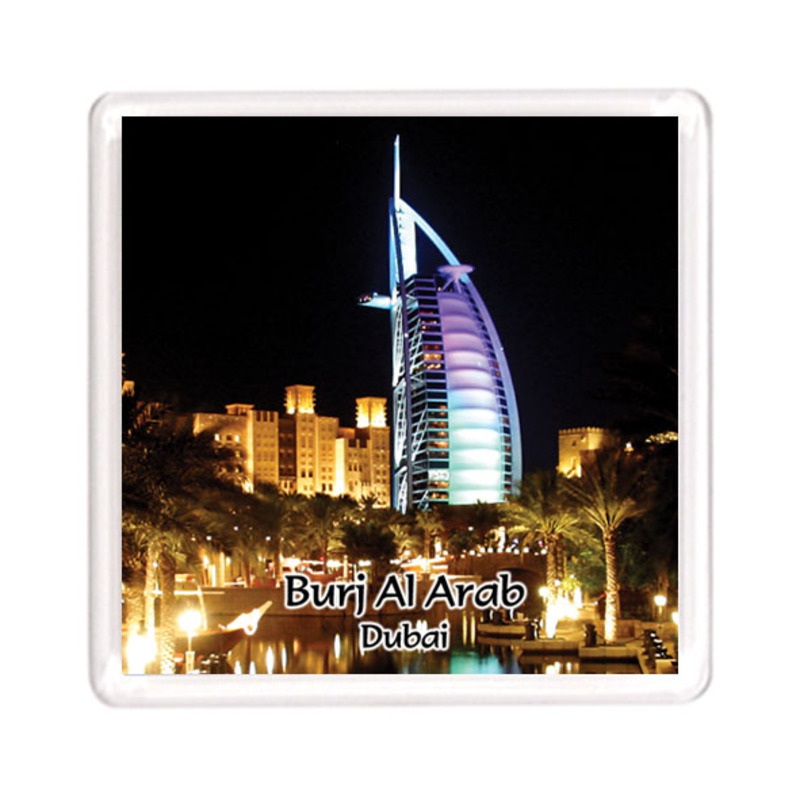 Ajooba Dubai Souvenir Magnet Burj Al Arab 0023, Transparent
