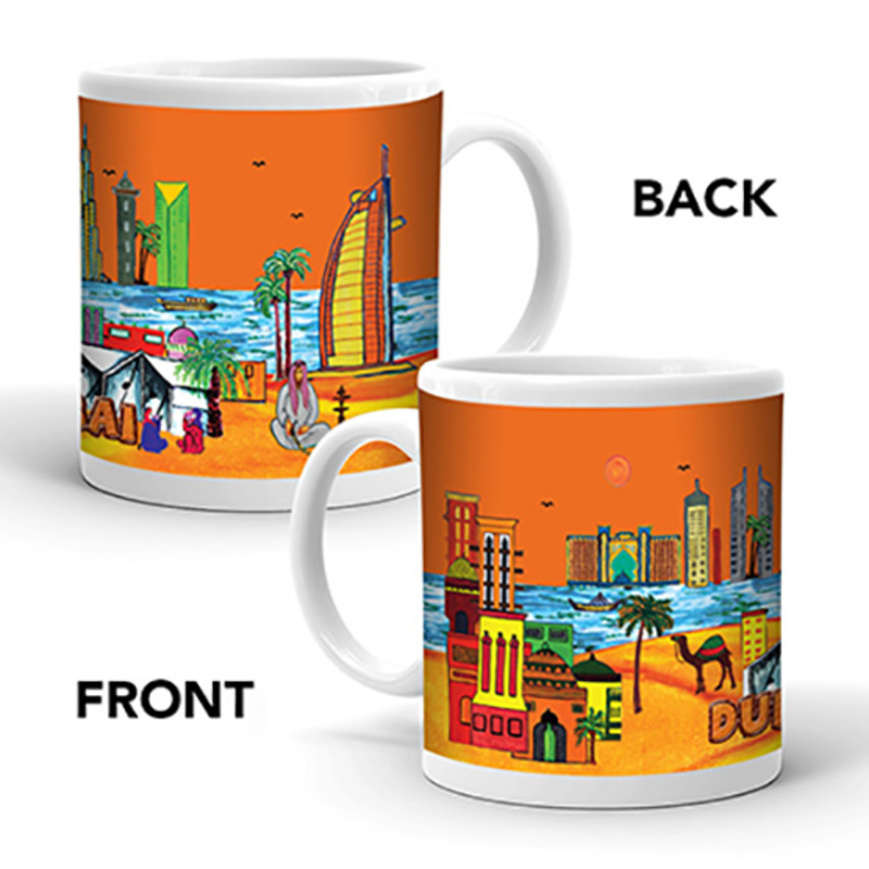 Ajooba Dubai Art Mug 23, White