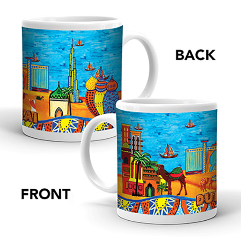 Ajooba Dubai Art Mug 48, White