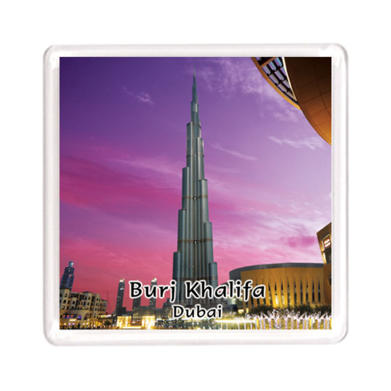 Ajooba Dubai Souvenir Magnet Burj Khalifa 0061, Transparent