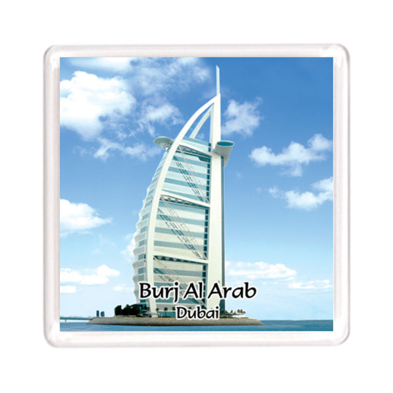 Ajooba Dubai Souvenir Magnet Burj Al Arab 0019, Transparent