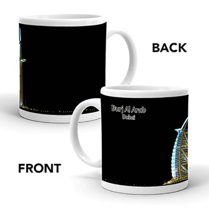 Ajooba Dubai Souvenir Mug Burj Al Arab 0013, White