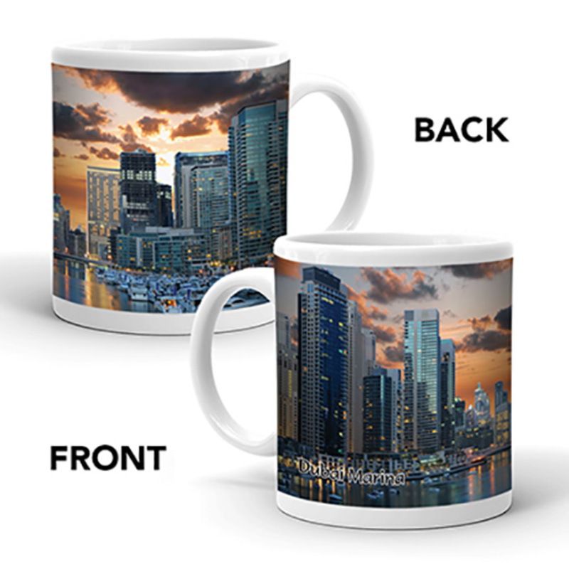 Ajooba Dubai Souvenir Mug Dubai Marina MG 001, White