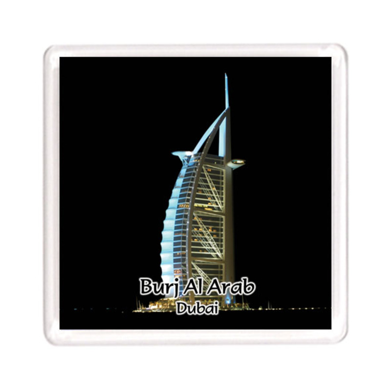 Ajooba Dubai Souvenir Magnet Burj Al Arab 0013, Transparent