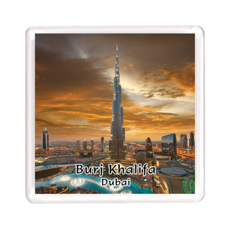 Ajooba Dubai Souvenir Magnet Burj Khalifa 0044, Transparent