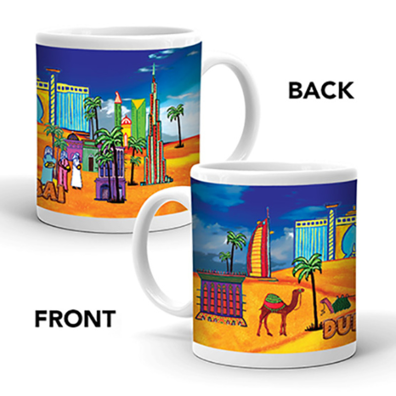 Ajooba Dubai Art Mug 43, White