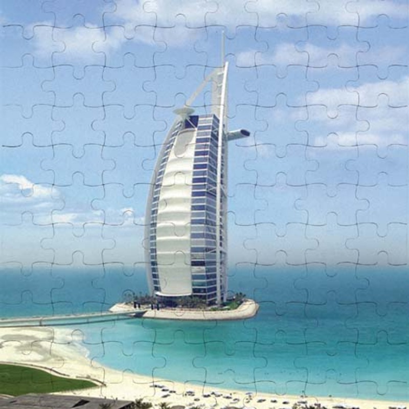 Ajooba Dubai Souvenir Puzzle Burj Al Arab 0055, White