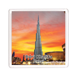 Ajooba Dubai Souvenir Magnet Burj Khalifa 0008, Transparent