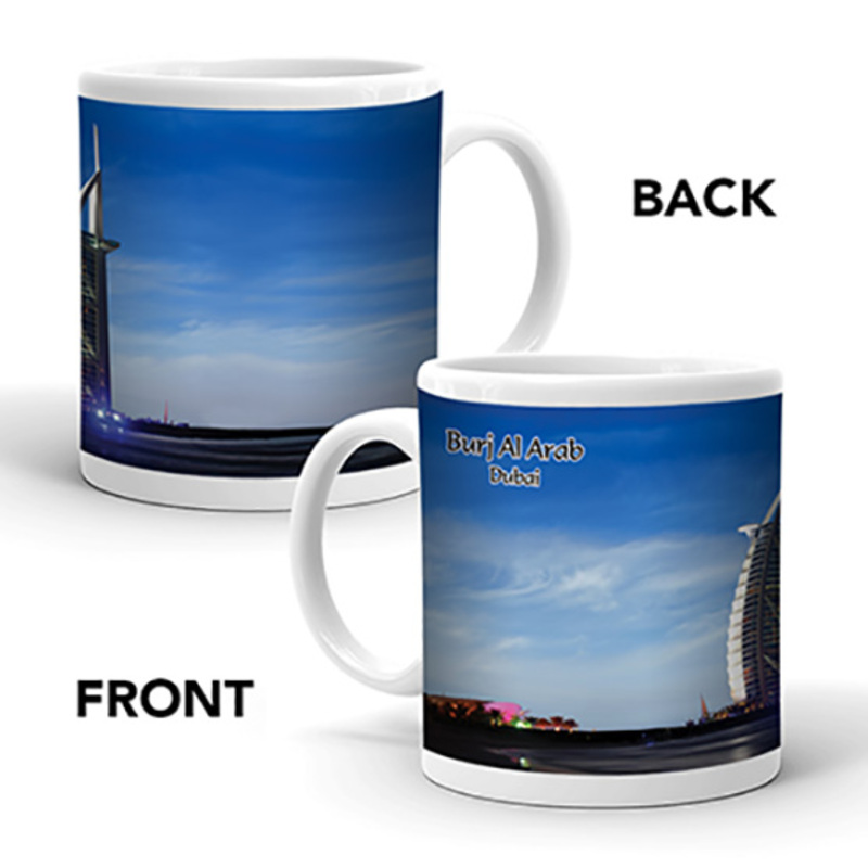 Ajooba Dubai Souvenir Mug Burj Al Arab 0038, White