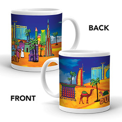 Ajooba Dubai Art Mug 47, White