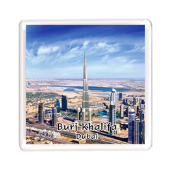 Ajooba Dubai Souvenir Magnet Burj Khalifa 0022, Transparent
