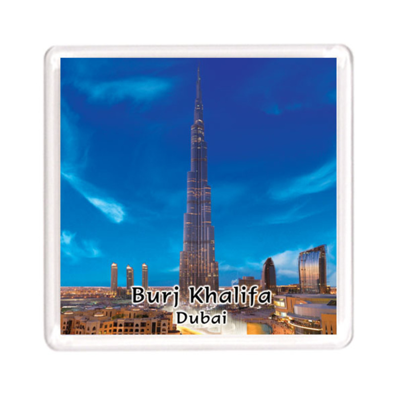 Ajooba Dubai Souvenir Magnet Burj Khalifa 0004, Transparent