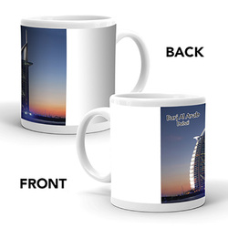 Ajooba Dubai Souvenir Mug Burj Al Arab 0010, White