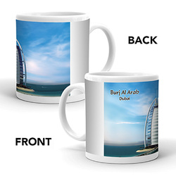 Ajooba Dubai Souvenir Mug Burj Al Arab 0027, White