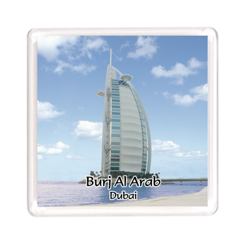 Ajooba Dubai Souvenir Magnet Burj Al Arab 0021, Transparent